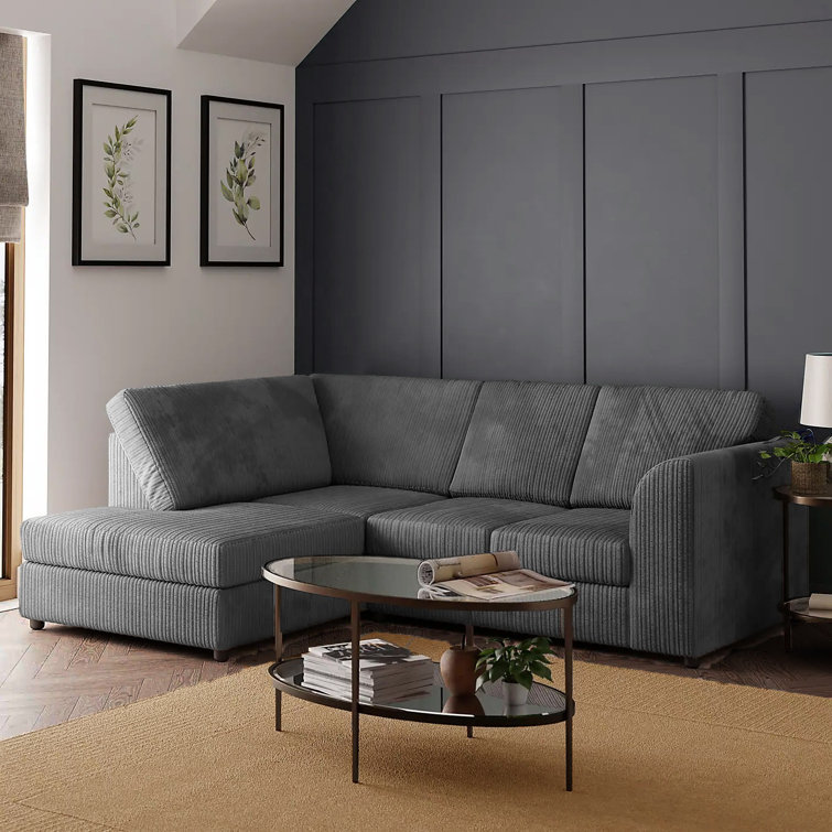 Grey full back on sale corner sofa